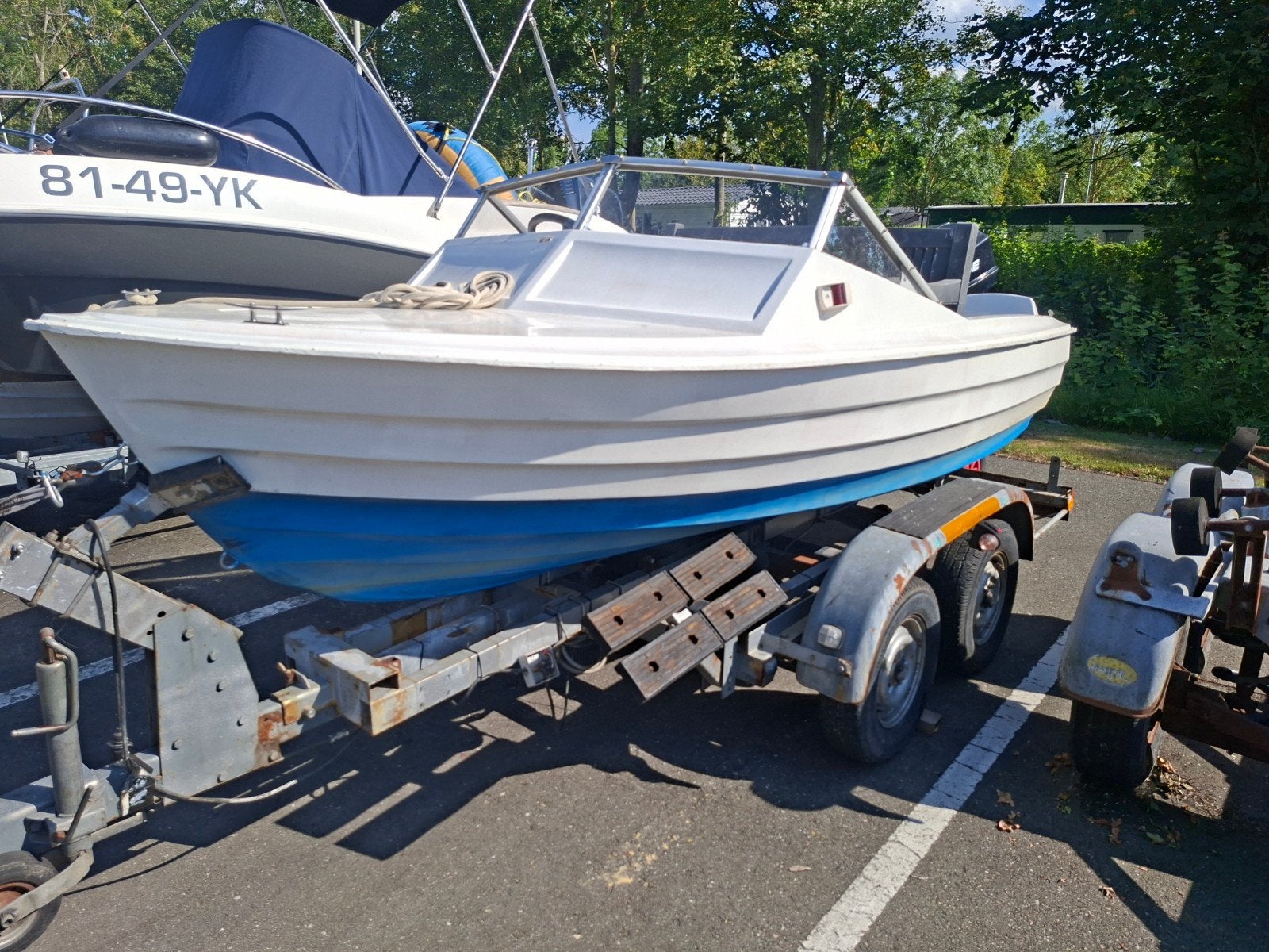 NU VERLAAGD IN PRIJS!!leuke speedboot/visboot!!met trailer!!, Watersport en Boten, Speedboten, Ophalen