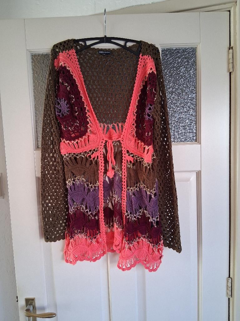 Kleurig Gehaakt Vest Didi Boho Maat M, Maat 38/40 (M), Overige kleuren, Verzenden, Didi