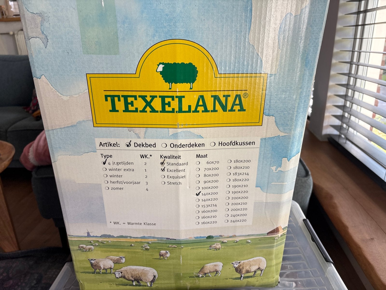 Nieuw! wollen dekbed  1 persoon 140x200 - 4 seizoenen, Overige merken, Jongetje of Meisje, Ritssluiting, Wit
