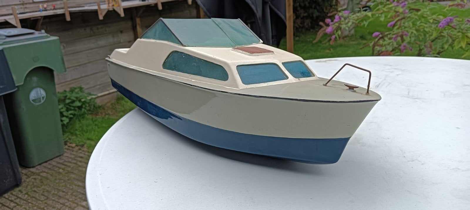 Vintage Modelboot - Klassieke Motorboot Schaalmodel, Hobby en Vrije tijd, Modelbouw | Boten en Schepen, Ophalen of Verzenden, Gebruikt