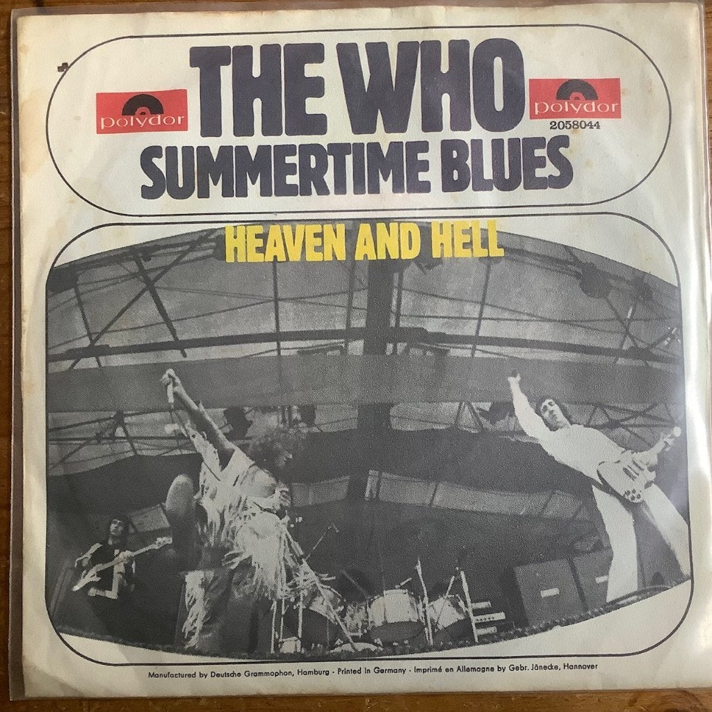The Who - Summertime Blues / Heaven and Hell, 7 inch, Ophalen of Verzenden, Zo goed als nieuw, Beschermende buitenhoes