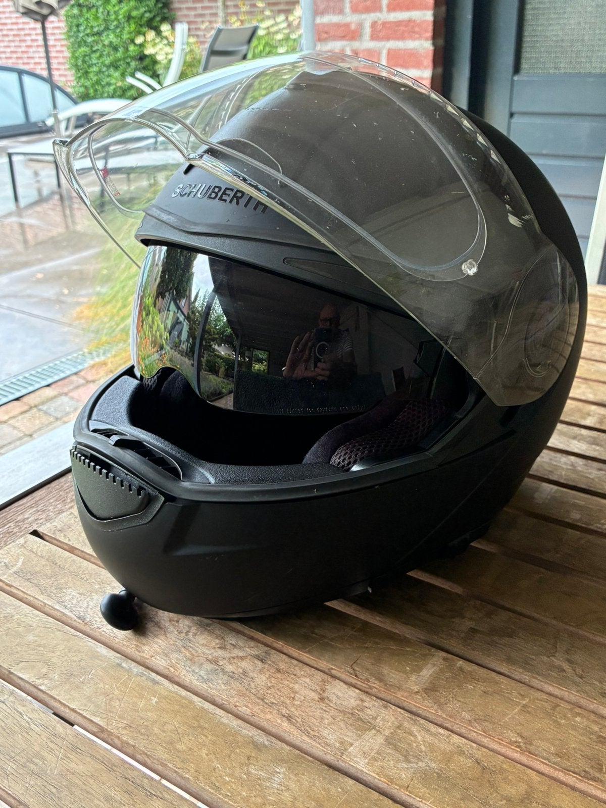 Schuberth C3 klaphelm, Motoren, Ophalen, Tweedehands, Systeemhelm, Overige merken