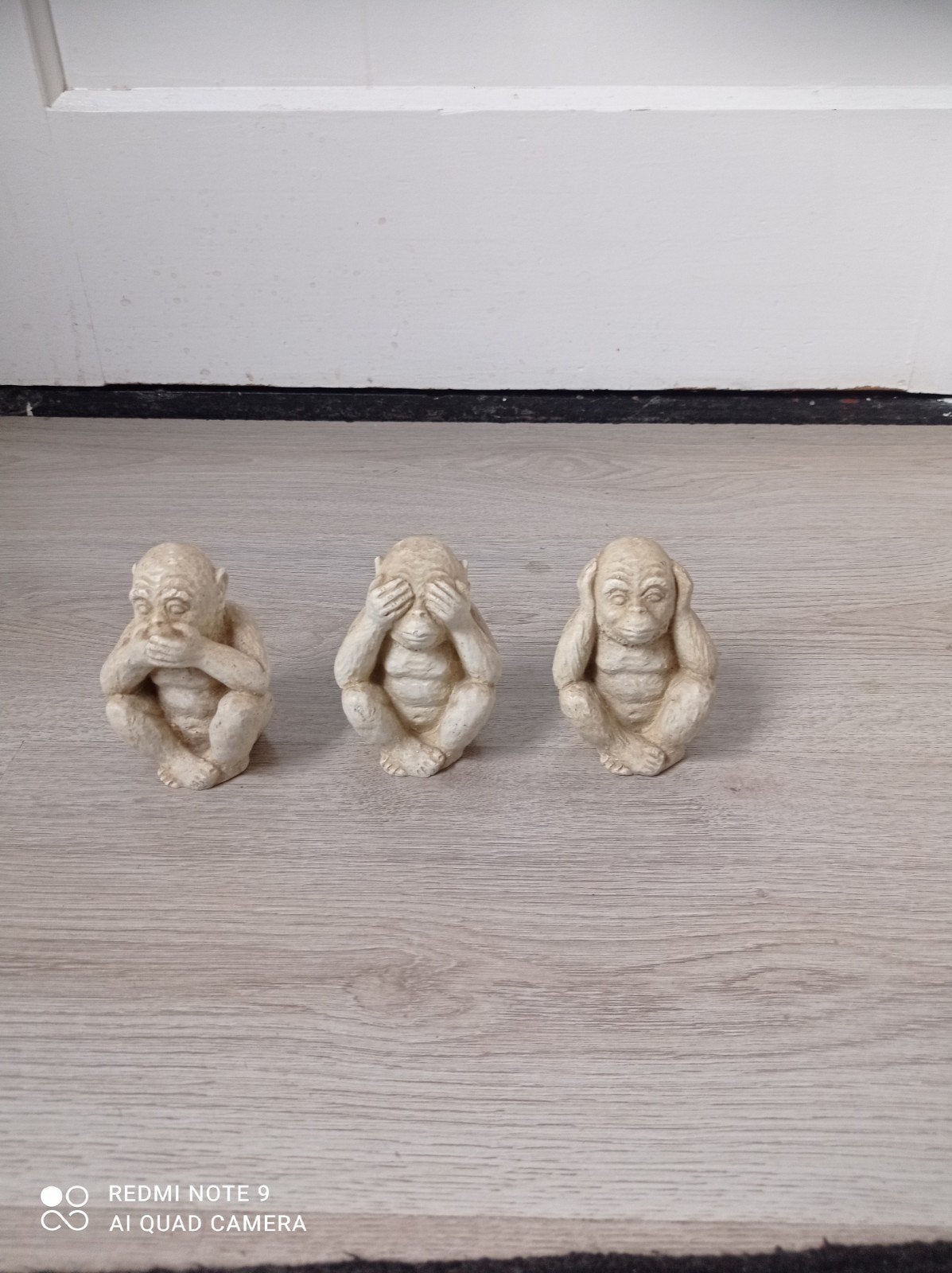 drie Vintage aapjes Horen/zien en
Zwijgen beeldjes k, Verzamelen, Beelden en Beeldjes, Ophalen of Verzenden, Zo goed als nieuw