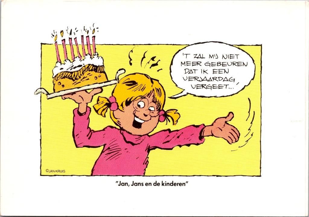 Jan Jans en de Kinderen - 9 ansichtkaarten jaren 80, Verzamelen, Ansichtkaarten | Themakaarten, Verzenden, 1980 tot heden, Gelopen