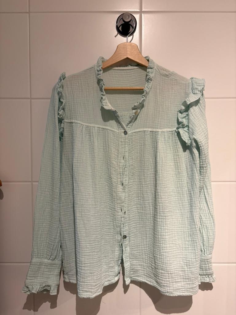 Zomerblouse Mousseline, Kleding | Dames, Blouses en Tunieken, Ophalen of Verzenden, Zo goed als nieuw, Maat 38/40 (M), Groen