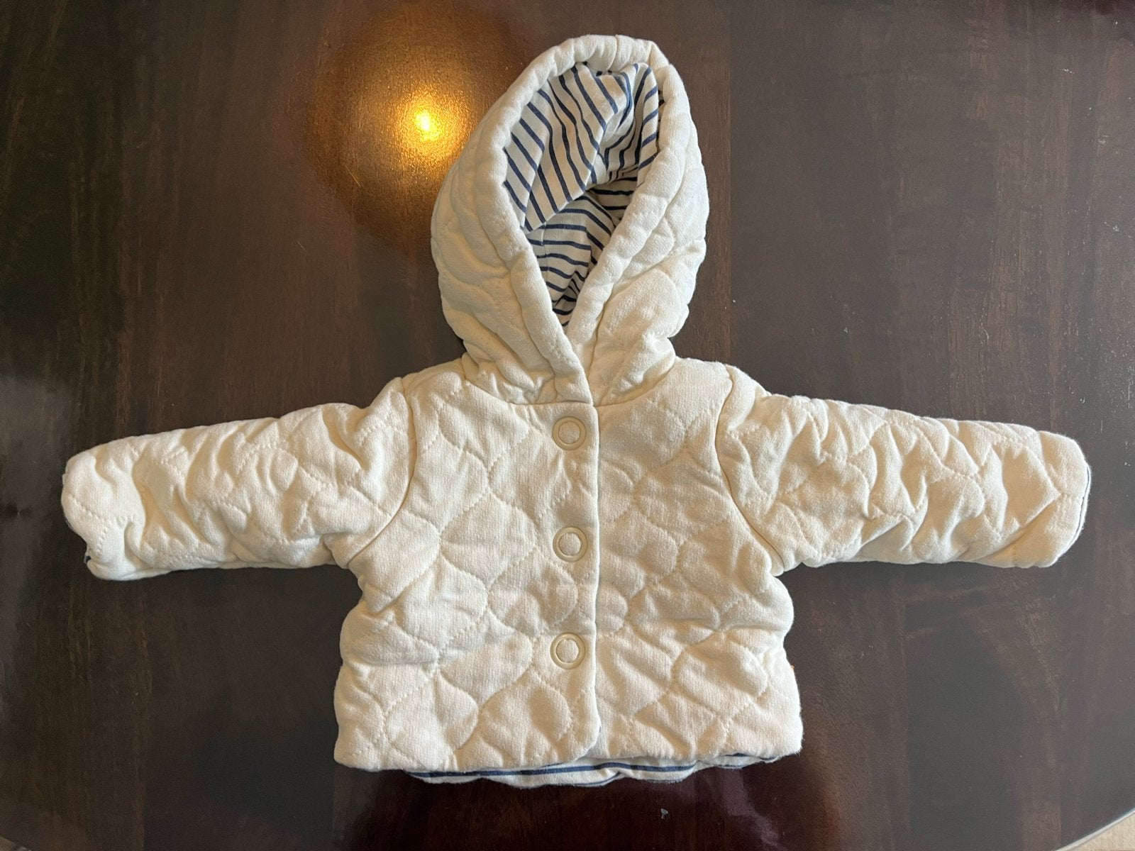 HEMA gewatteerd babyjasje met capuchon maat 56, Kinderen en Baby's, Ophalen of Verzenden, Zo goed als nieuw, Jongetje of Meisje