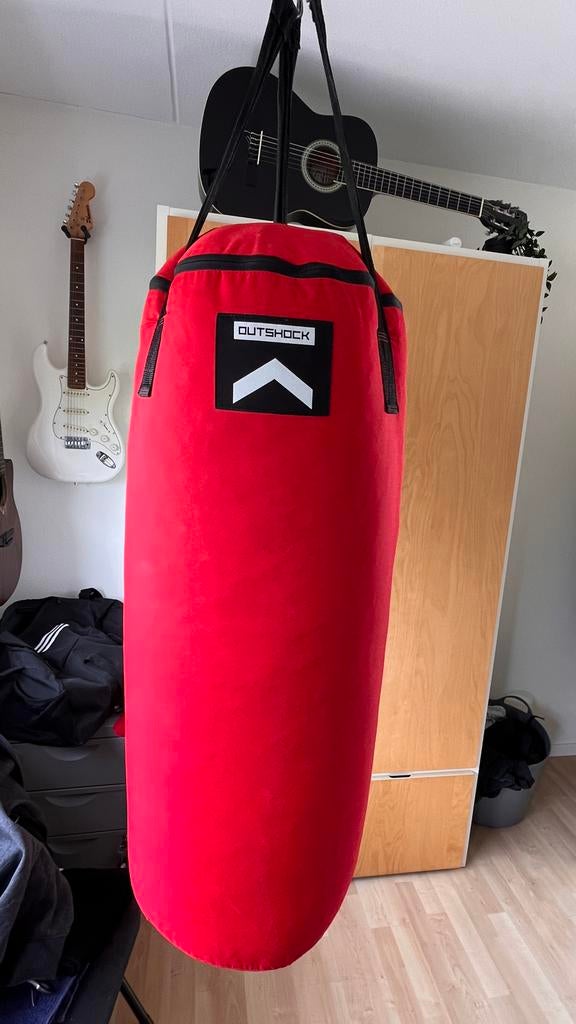 Bokszak decathlon handschoenen en plafondbevestiging, Sport en Fitness, Boksen, Ophalen, Gebruikt, Bokszak