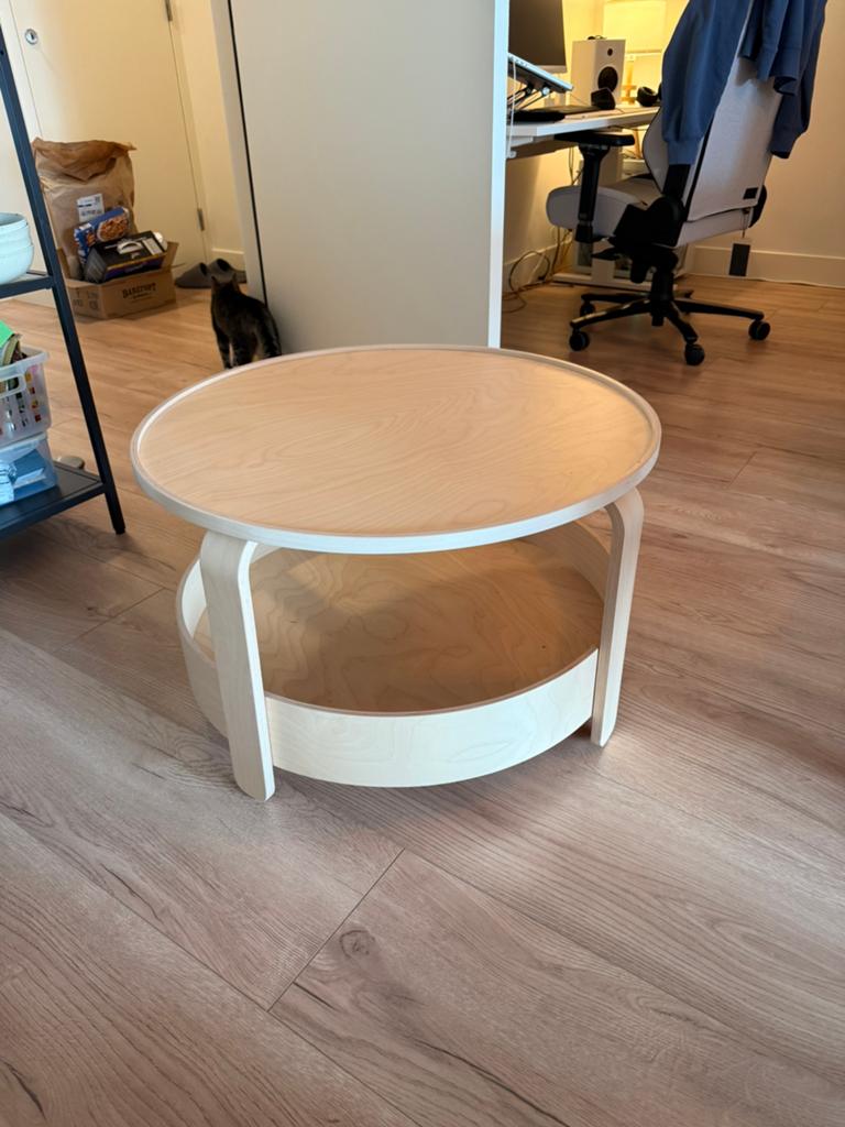 BORGEBY salontafel (diameter 70cm), Ophalen, 100 tot 150 cm, Rond, 50 tot 100 cm
