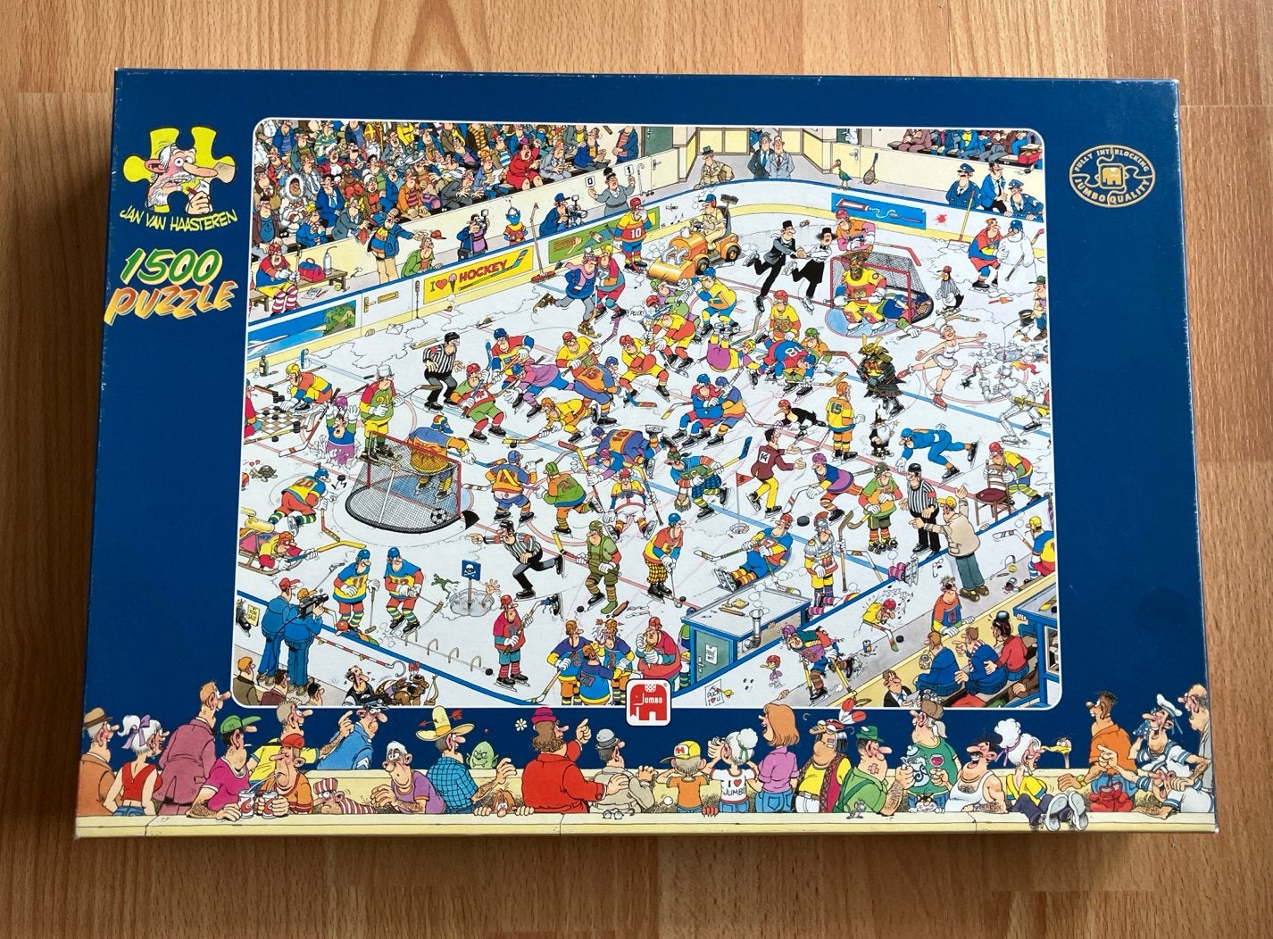 Jan van Haasteren IJshockey Puzzel 1500 stukjes, Hobby en Vrije tijd, Ophalen, 500 t/m 1500 stukjes, Zo goed als nieuw, Legpuzzel