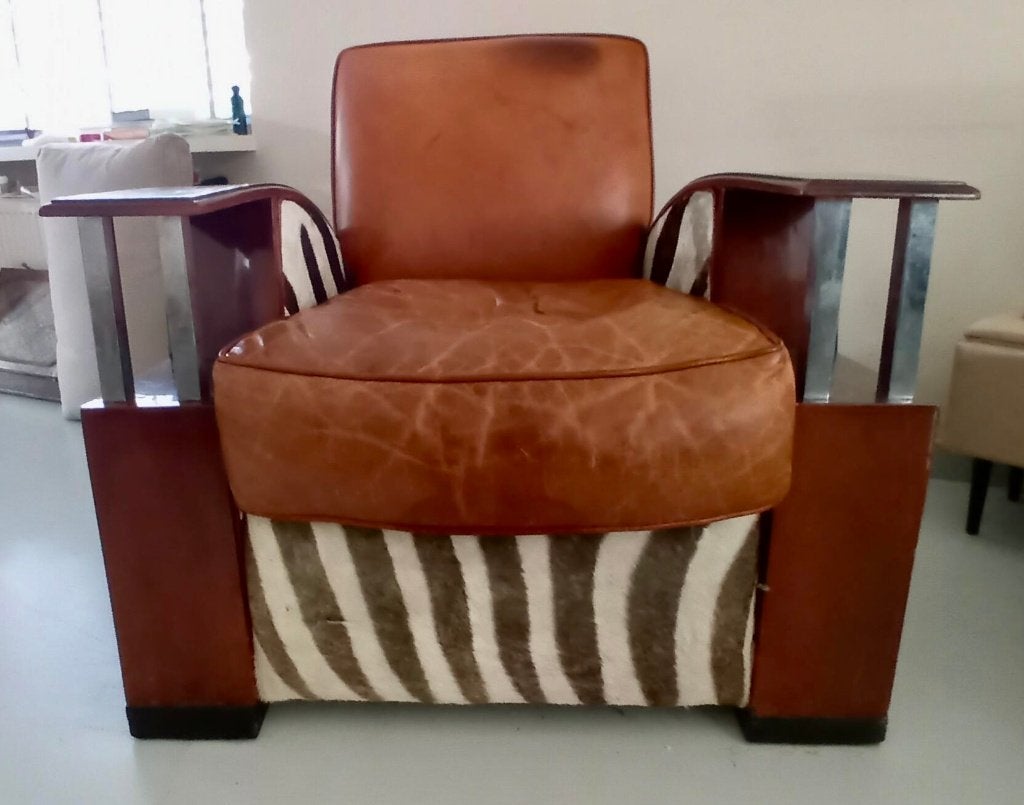 Art deco zetel, Antiek en Kunst, Ophalen