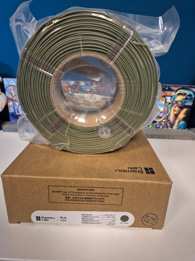 Bambu Lab PLA Matte refill - Dark Green (1kg), Computers en Software, Ophalen of Verzenden, Nieuw, Filamentrollen