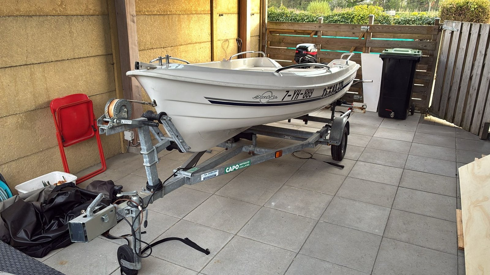 Texas 370 15pk, Watersport en Boten, Vis- en Consoleboten, Ophalen, Zo goed als nieuw, Benzine