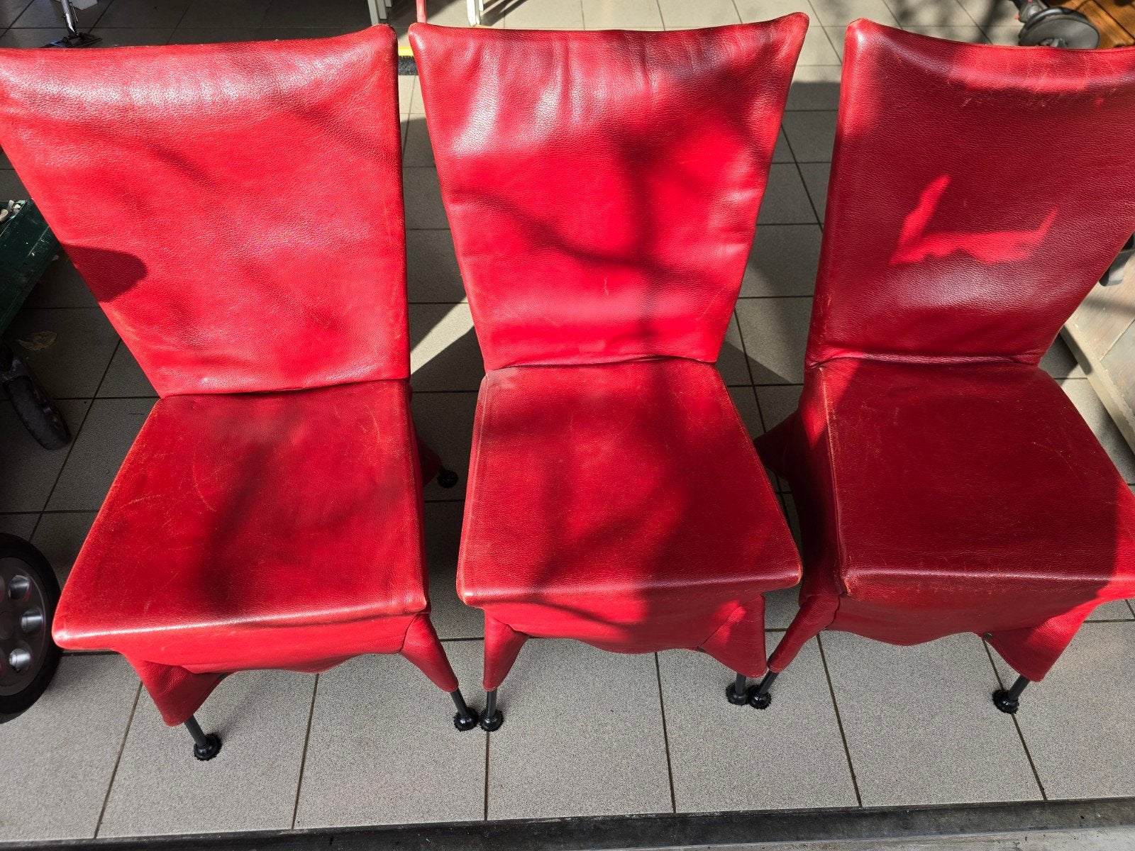 6 leren stoelen, Ophalen, Gebruikt, Leer, Vijf, Zes of meer stoelen