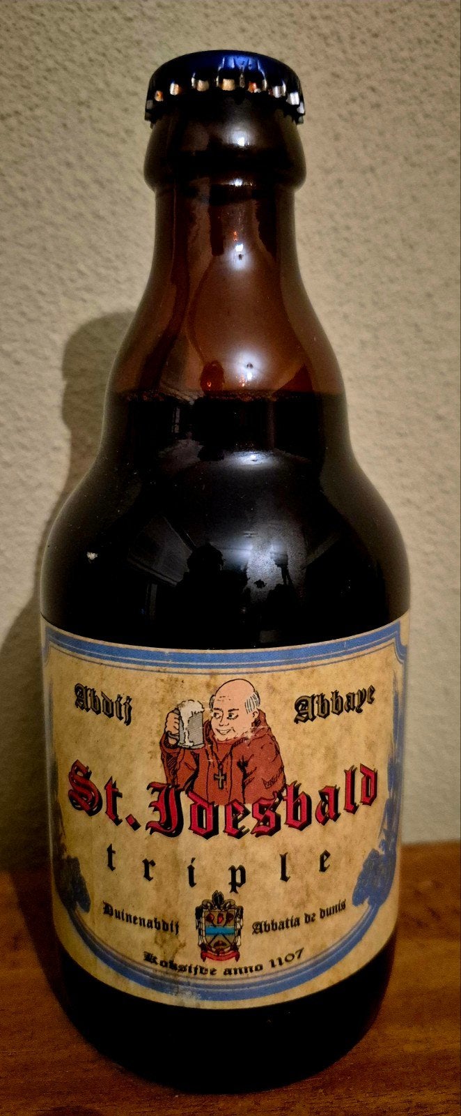 Volle fles St. Idesbald Triple abdij bier Brouwerij Huyghe, Ophalen of Verzenden, Zo goed als nieuw, Flesje(s), Overige merken