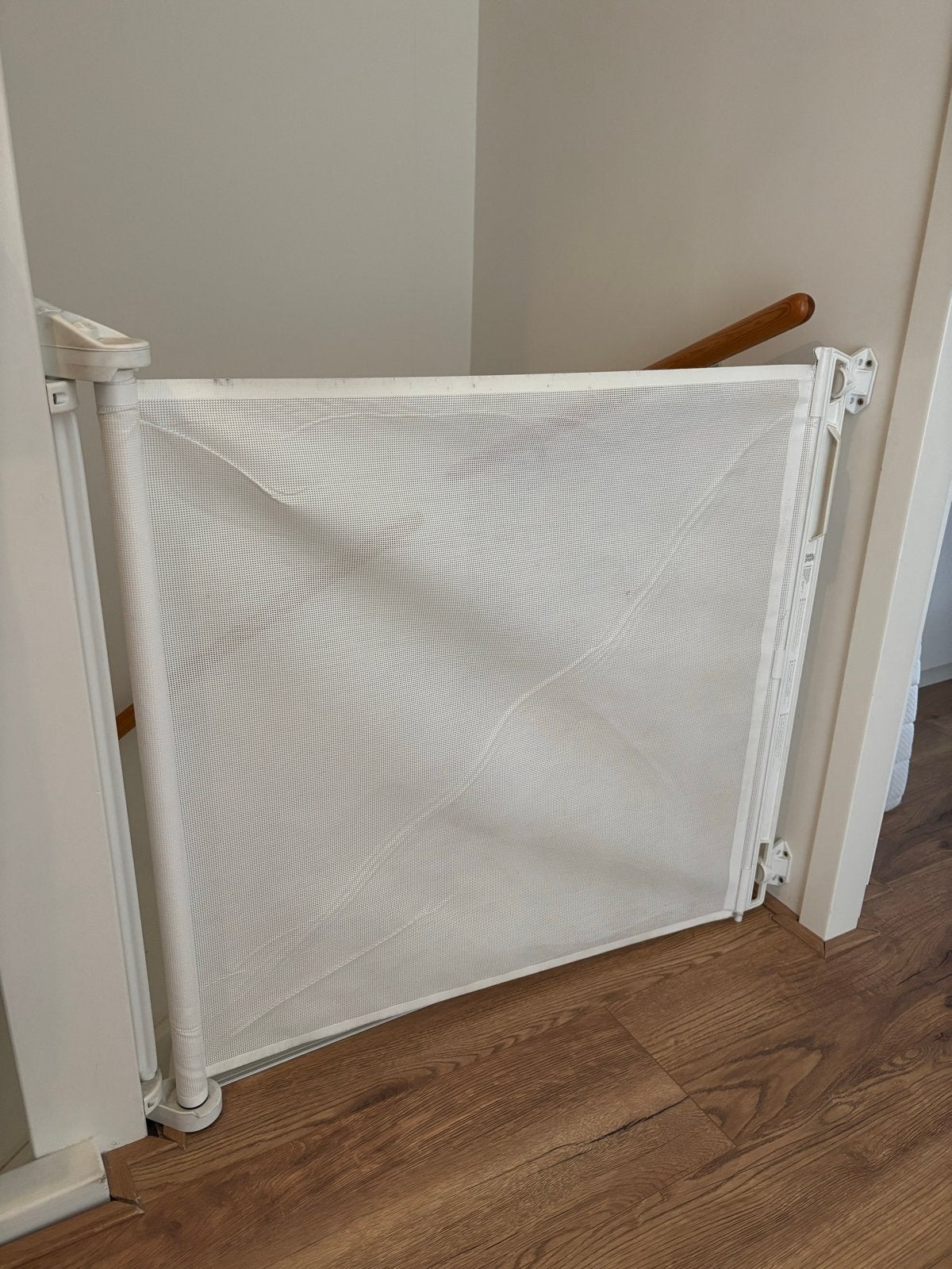 2 stuks Kiddy guard Oprolbaar veiligheidshekje, Overige materialen, Gebruikt, Ophalen of Verzenden, 100 tot 115 cm