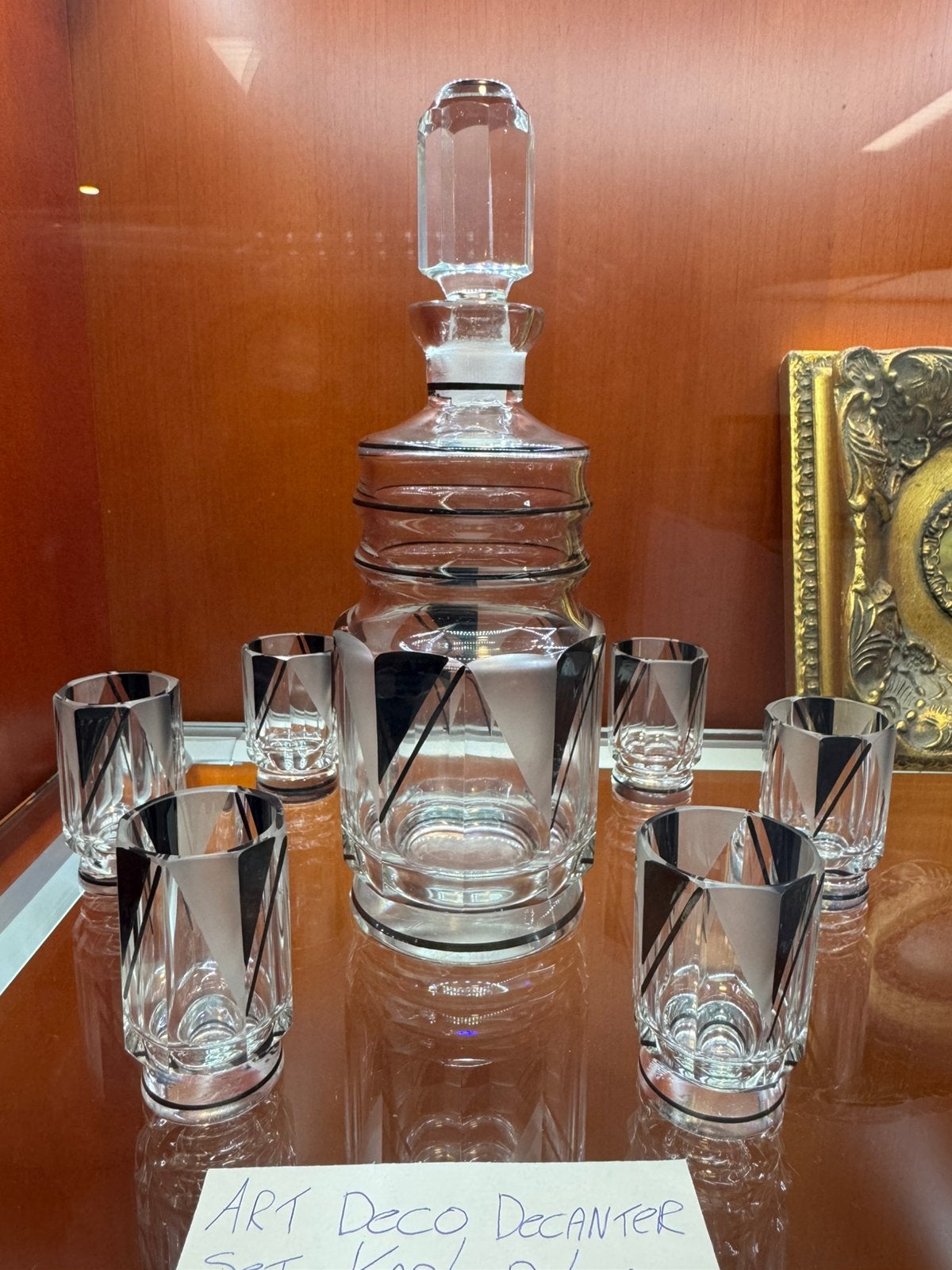 Art Deco decanter set Karl Palda Tsjechoslavakia 1930s, Ophalen of Verzenden