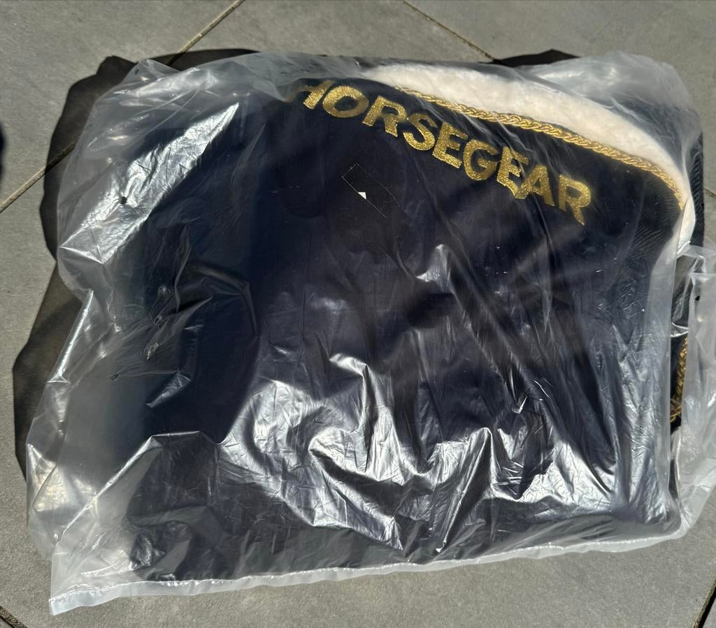 Mooie Fleecedeken, Dieren en Toebehoren, Horsegear, Schoftbescherming, Zo goed als nieuw, Blauw