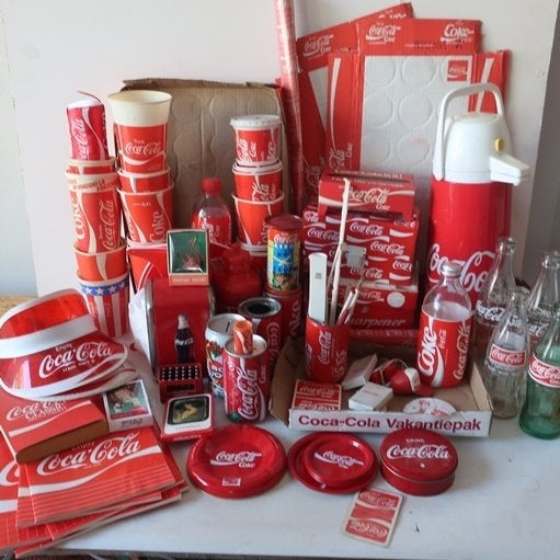 Coca Cola verzameling diverse items in 1 partij PARTIJ PRIJS, Ophalen of Verzenden, Gebruikt, Overige typen