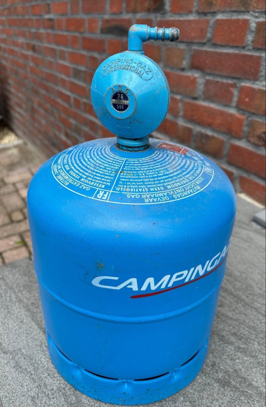 Campingaz gasfles 907 met drukregelaar, Ophalen of Verzenden, Gebruikt