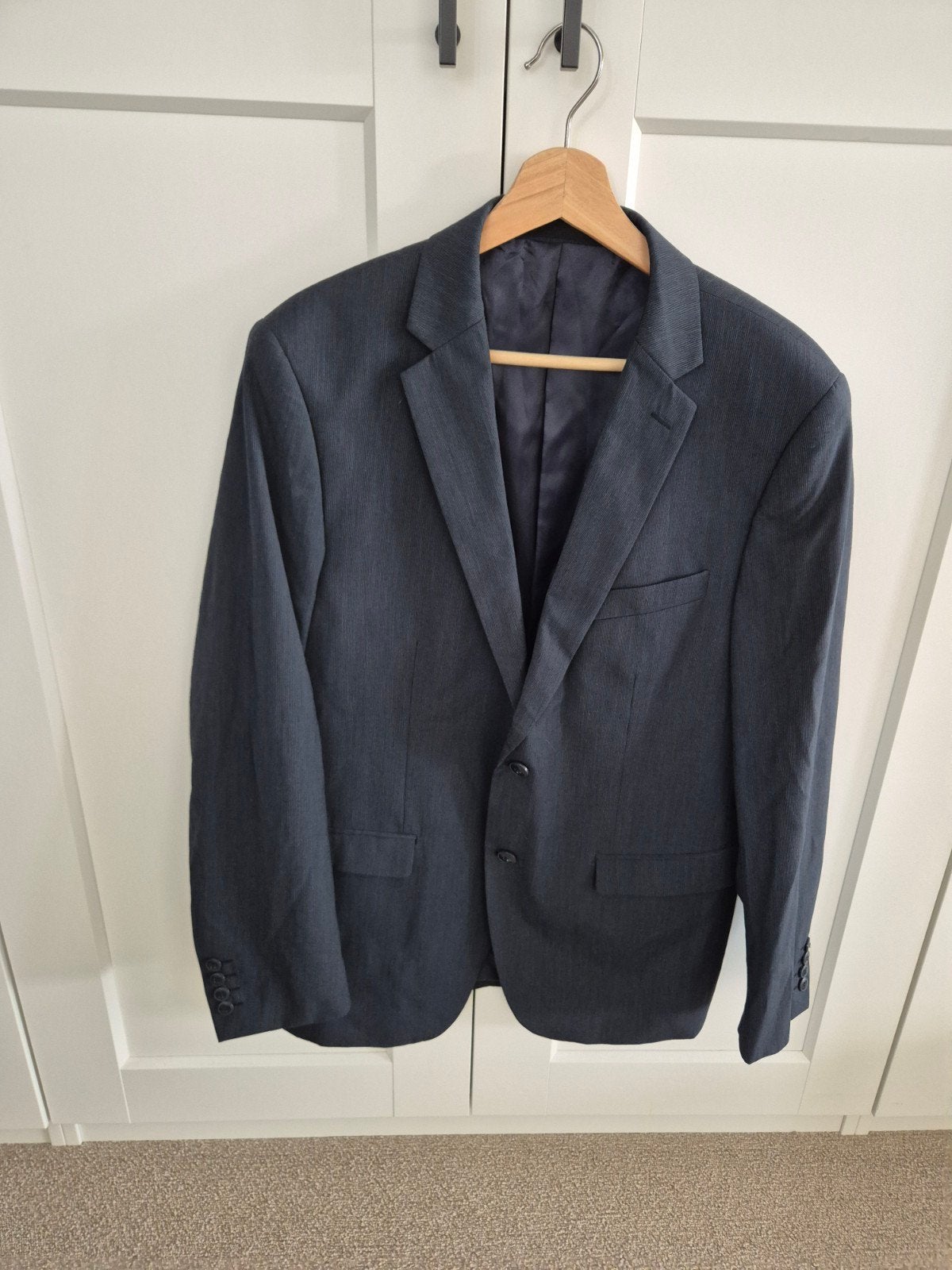 Donkerblauw colbert - LIV Collection - Maat 52 (L), Kleding | Heren, Maat 52/54 (L), Blauw, LIV Collection, Ophalen of Verzenden