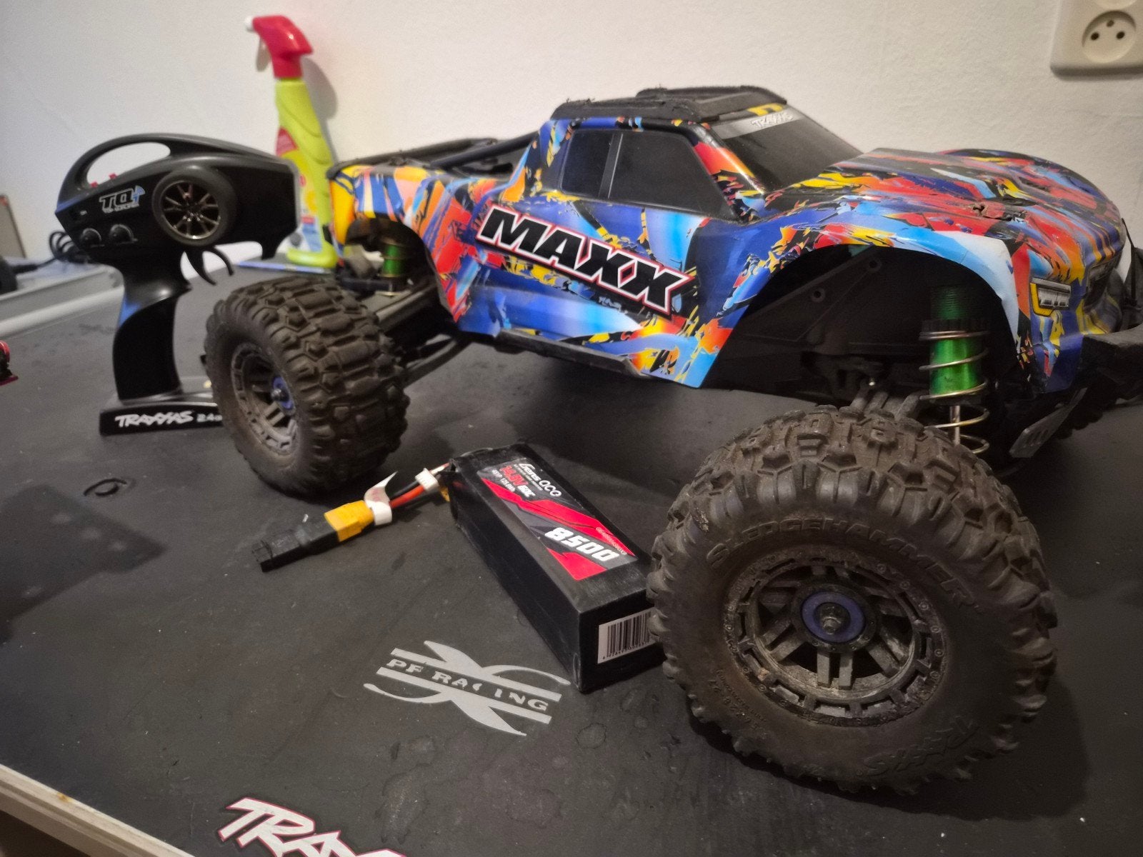 Traxxas Maxx V2 met 1.4s Lipo en upgrades, Gebruikt, Auto, Groter dan 1:32, Ophalen