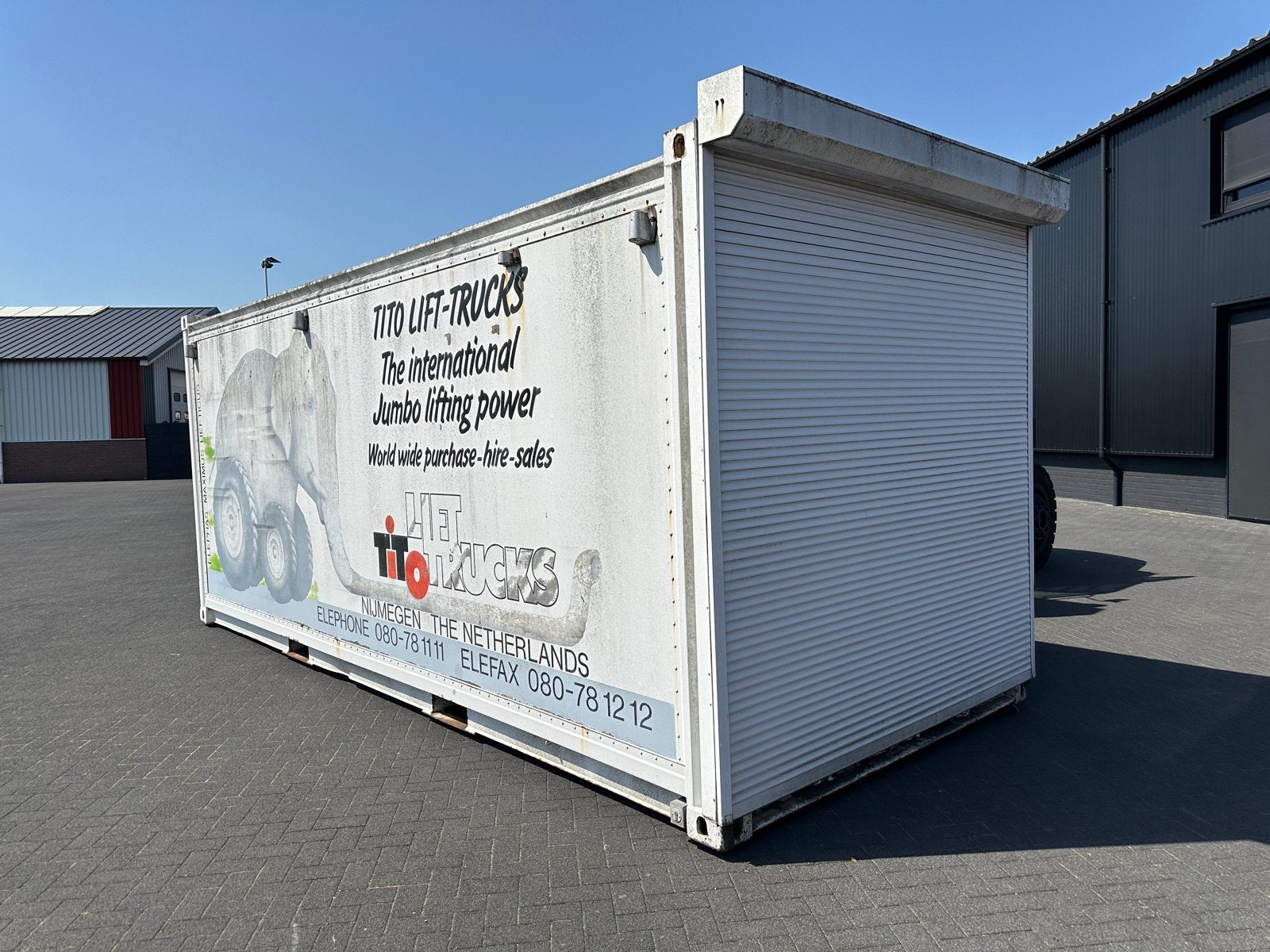 20 Ft. Plywood Bulk Container met Rolluik, Ophalen