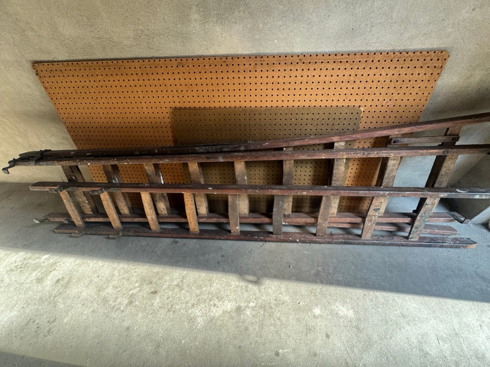 3-delige houten ladder, Gebruikt, Ophalen of Verzenden, Ladder, Opvouwbaar of Inschuifbaar