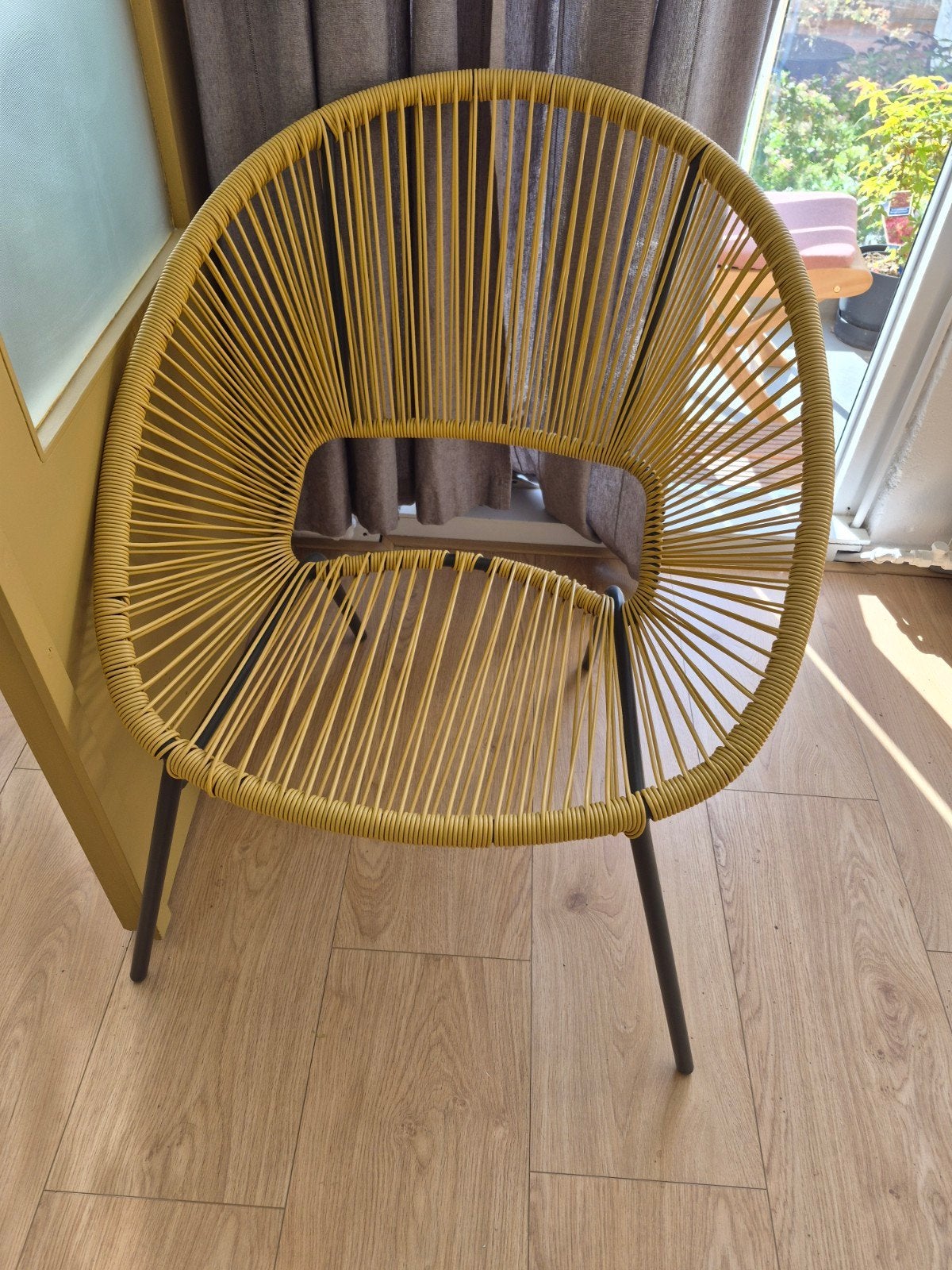 Twee leuke gele Acapulco tuinstoelen!, Tuin en Terras, Ophalen, Kunststof