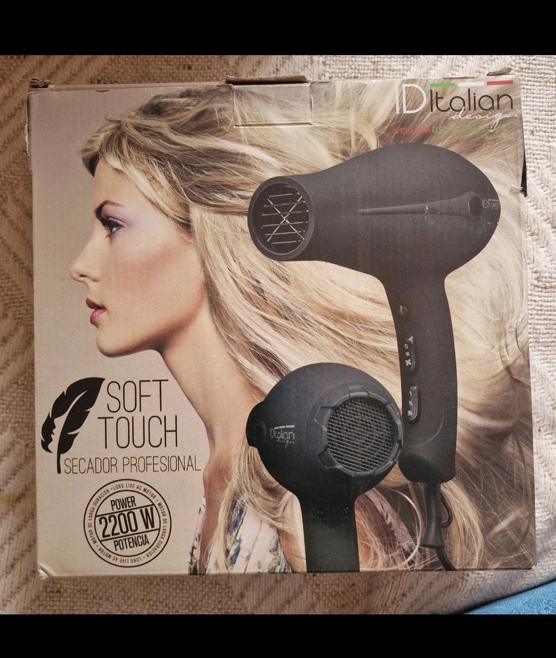 ID Italian Soft Touch Professionele Föhn 2200W, Ophalen of Verzenden, Nieuw, Haarverzorging