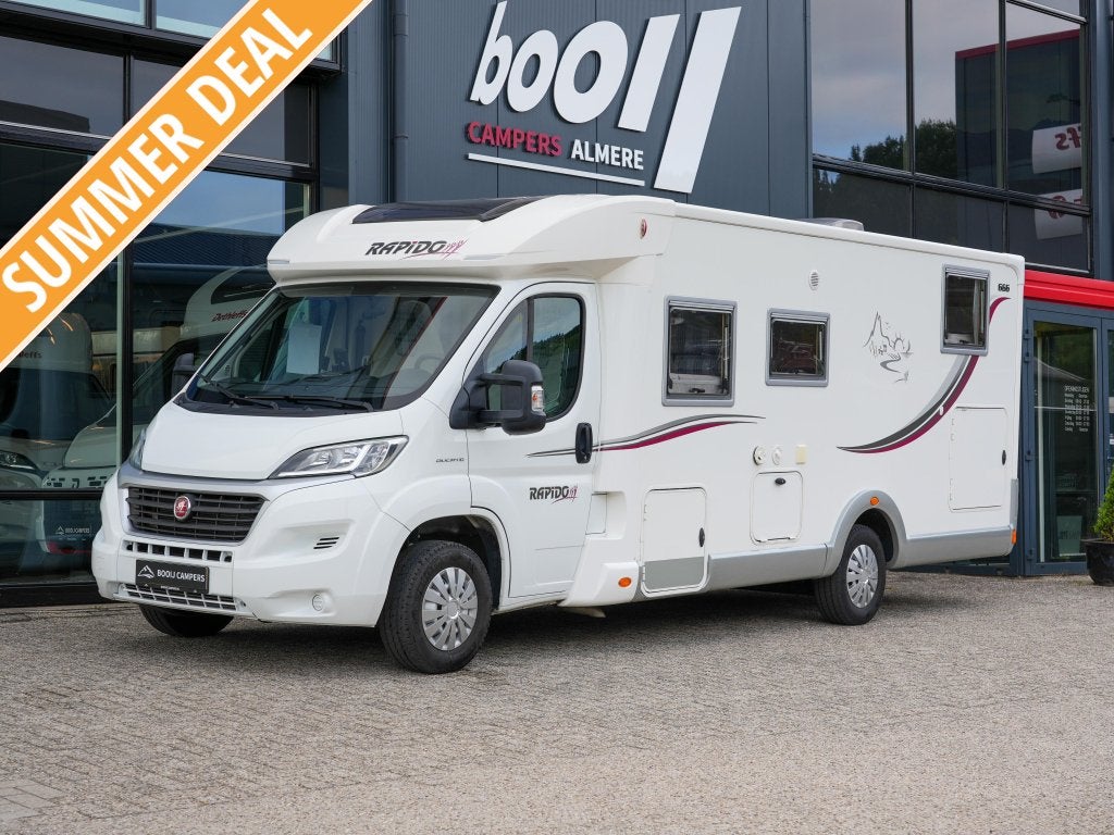 Rapido 666F van Eerste eigenaar, Caravans en Kamperen, Fiat, Tot en met 2, Bedrijf, Rapido