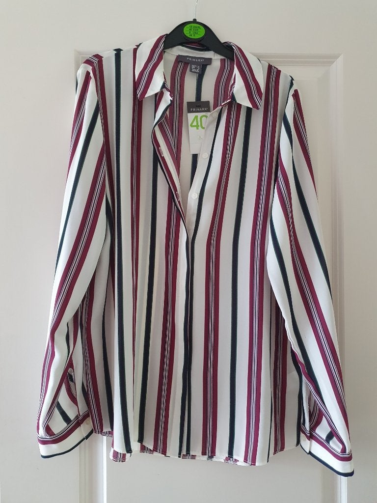 blouse gestreept 40, Ophalen of Verzenden, Zo goed als nieuw, Maat 38/40 (M), Wit