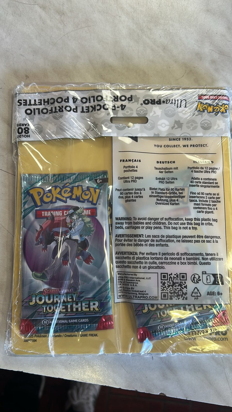 Pokemon binder + 2 packs of journey together, Ophalen of Verzenden, Nieuw, Meerdere kaarten, Foil