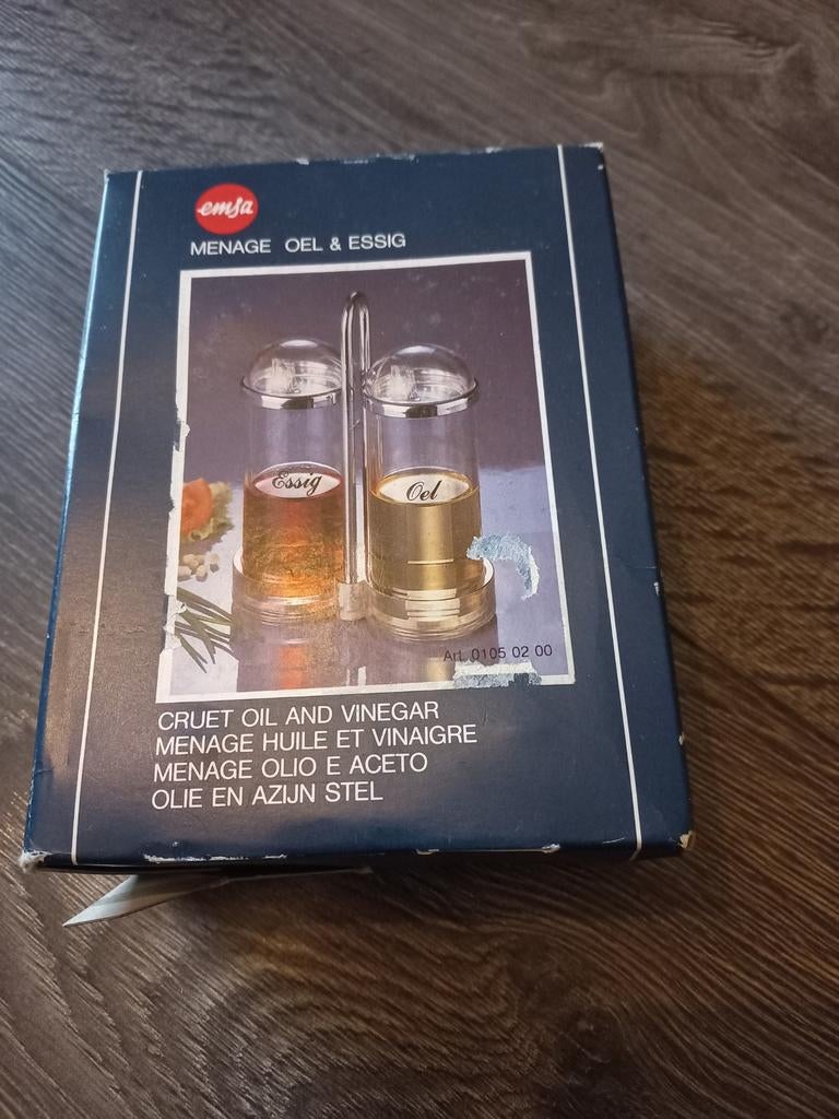 Emja Olie & Azijn Stel - Nieuw in Doos, Huis en Inrichting, Keuken | Keukenbenodigdheden, Nieuw, Ophalen of Verzenden, Overige merken