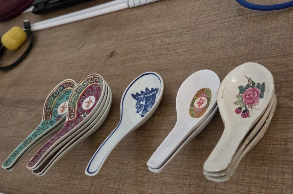 chinees porselein-soeplepels in verschillende uitvoeringen, Ophalen of Verzenden