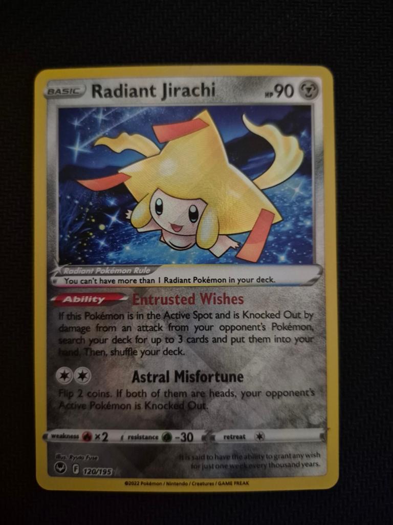 Radiant Jirachi 120/195 Silver Tempest, Ophalen of Verzenden, Zo goed als nieuw, Losse kaart