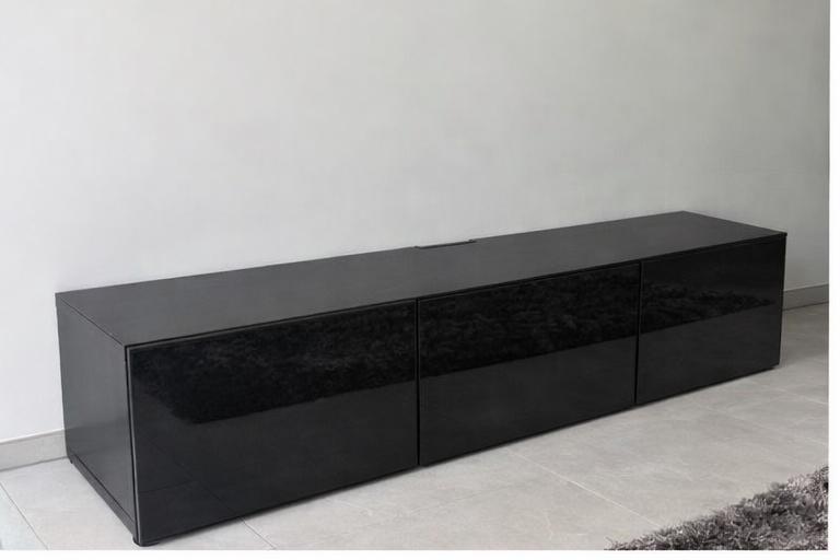 Ikea besta tv meubel hoogglans zwart, Ophalen, Zo goed als nieuw, 25 tot 50 cm, Minder dan 100 cm