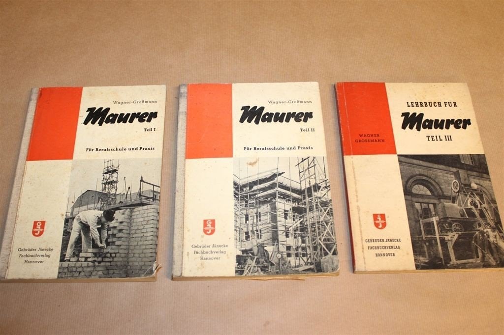Handboek voor de Metselaar - 3 delen - 1955 !!, Ophalen of Verzenden, Gelezen, Bouwkunde
