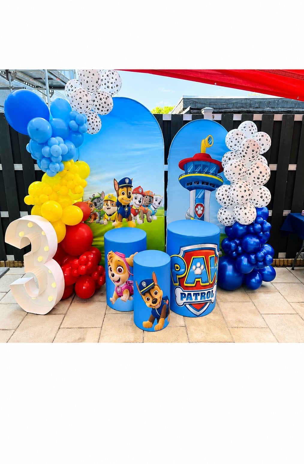 Paw Patrol Backdrop en Cilinders te Huur voor Feestjes, Ophalen of Verzenden, Zo goed als nieuw