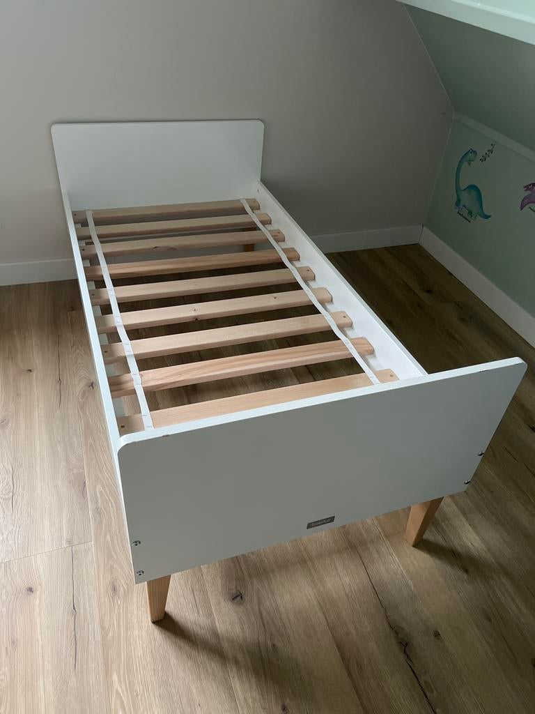 Bopita ledikant wit met lattenbodem 144x75, Ophalen, 70 tot 85 cm, 140 tot 160 cm, Zo goed als nieuw