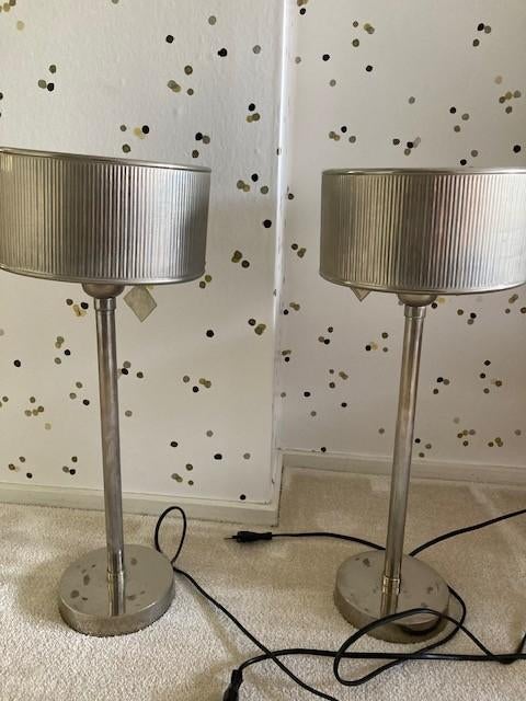 slaapkamer lampjes, Huis en Inrichting, Lampen | Tafellampen, Ophalen, Gebruikt, Metaal, Minder dan 50 cm