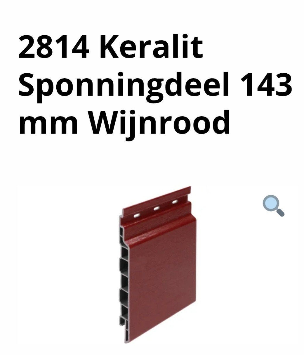 Keralit Wijnrood Sponningdeel 143 mm ral 3005, Ophalen of Verzenden, Nieuw