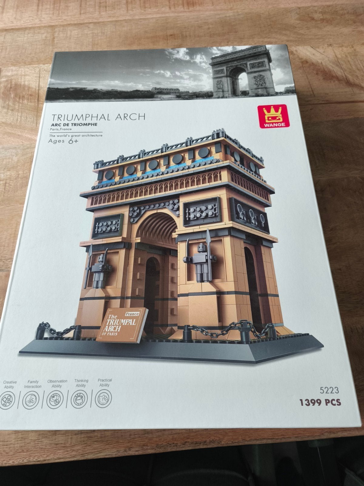 Wange Arc de Triomphe Bouwset - 1399 Stuks, Ophalen of Verzenden, Zo goed als nieuw, Overige merken