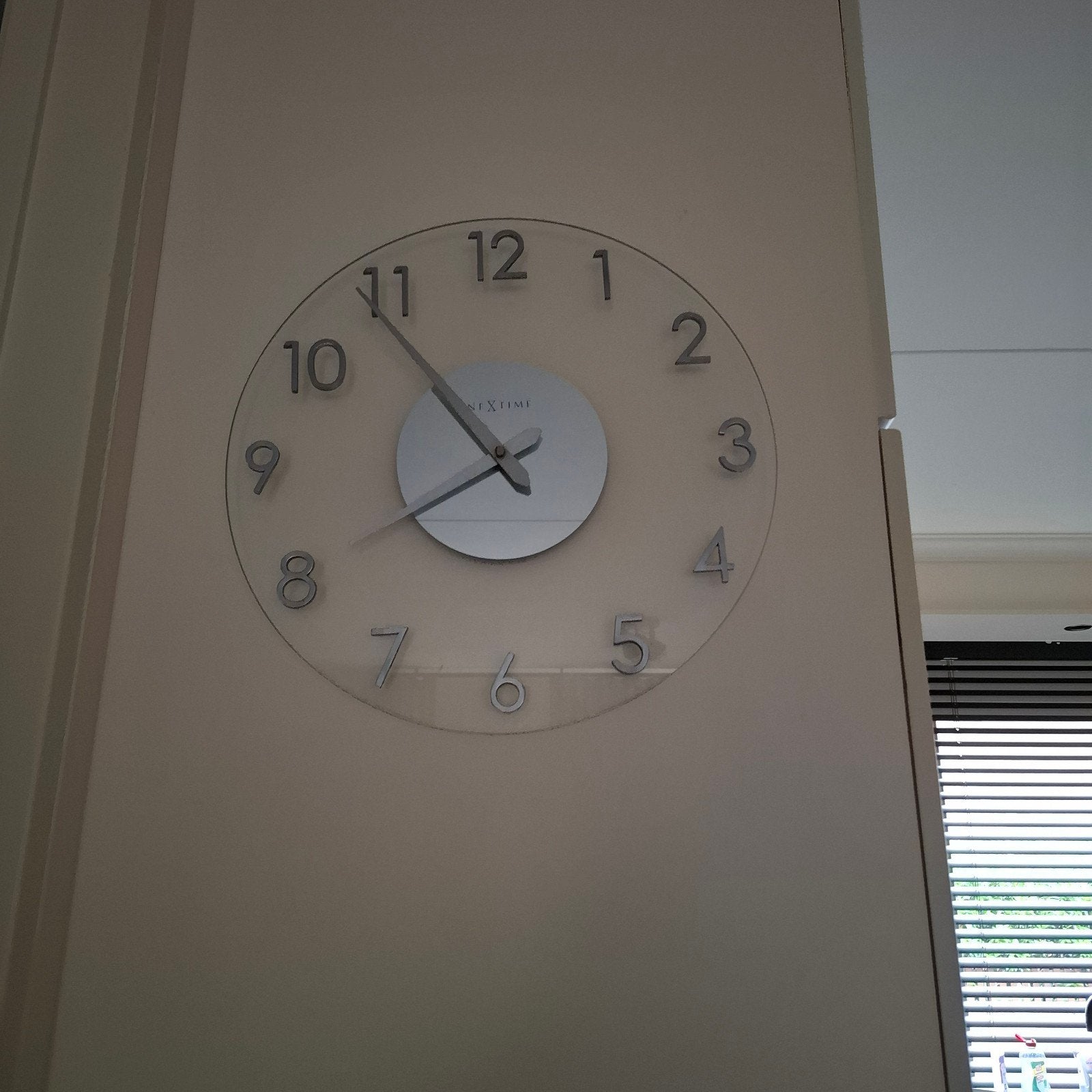 Moderne Nextime Wandklok - Transparant Design, Ophalen, Zo goed als nieuw, Wandklok