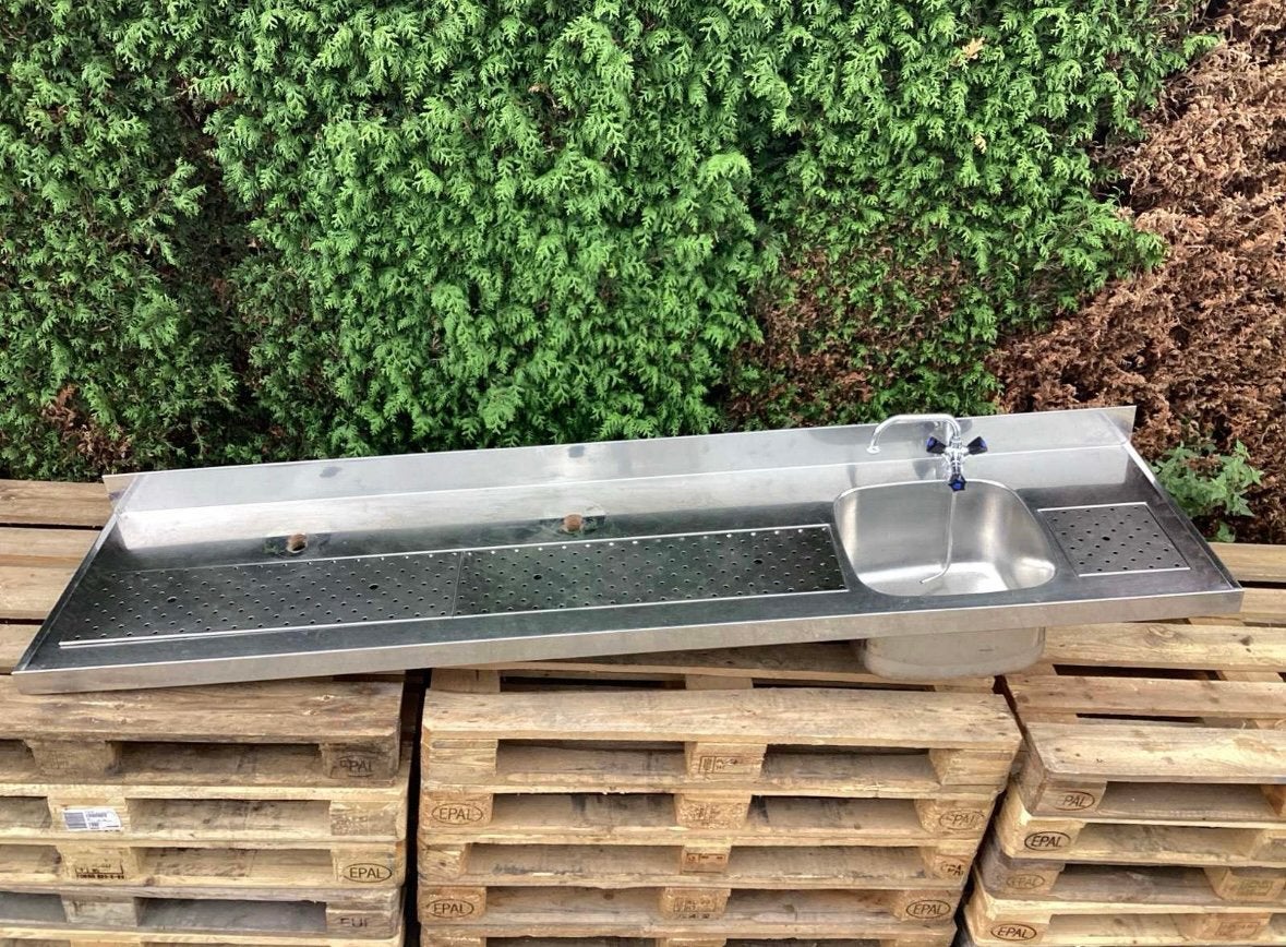 RVS lekblad, Tuin en Terras, Ophalen, 1 tot 2 meter, Minder dan 3 meter, Zo goed als nieuw