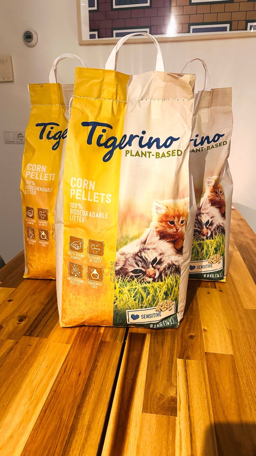 Tigerino plant-based corn pellets kattenbakkorrels, Ophalen of Verzenden
