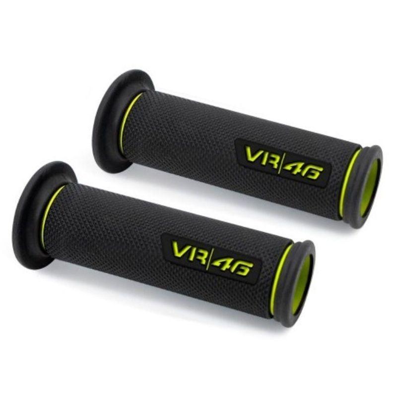 BARRACUDA PAIR OF UNIVERSAL VR46 BLACK RUBBER GRIPS, Motoren, Floris versterlaan 65h  2316 DZ Leiden, Ophalen of Verzenden, Info@barracudamoto.nl