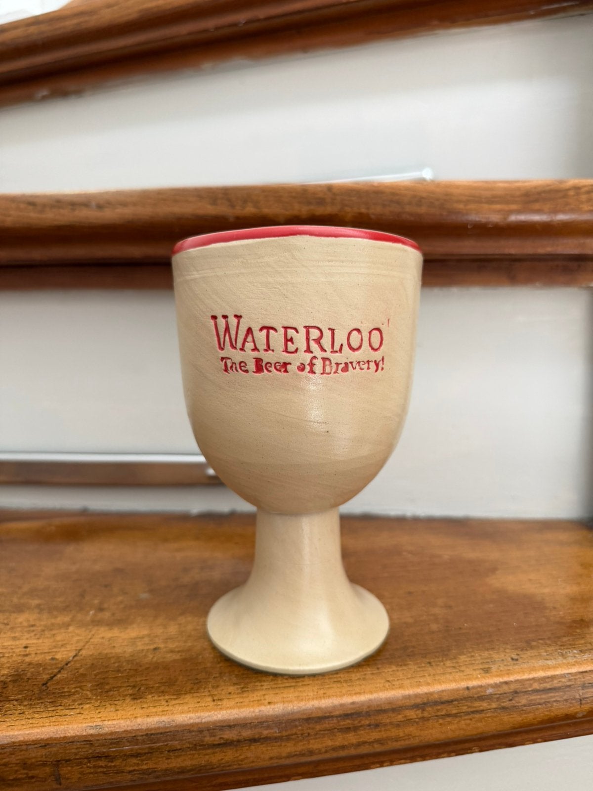 Waterloo stenen bierkelk 0,25L, Ophalen of Verzenden, Zo goed als nieuw, Pul(len), Overige merken