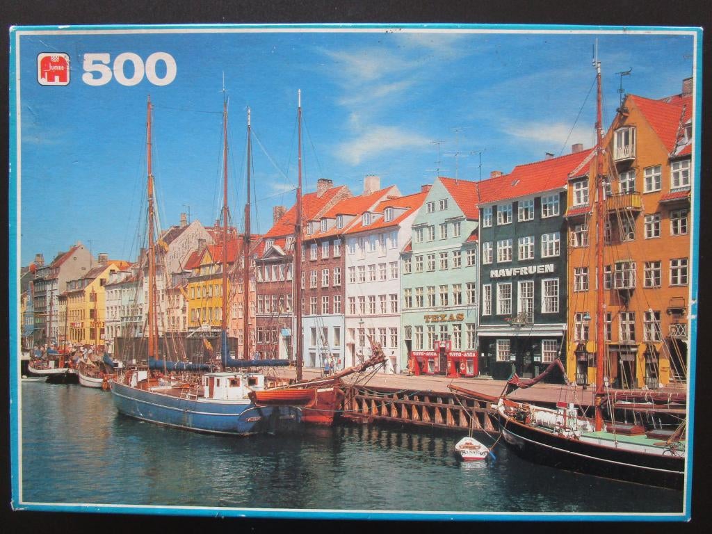 Jumbo puzzel - Kopenhagen, Denemarken - 500 st., Ophalen of Verzenden, 500 t/m 1500 stukjes, Gebruikt, Legpuzzel