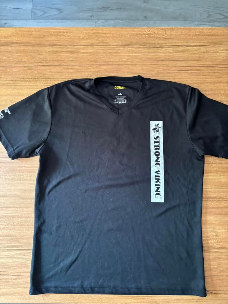 Strong viking finisher shirt, Ophalen of Verzenden, Zo goed als nieuw, Maat 52/54 (L), Zwart