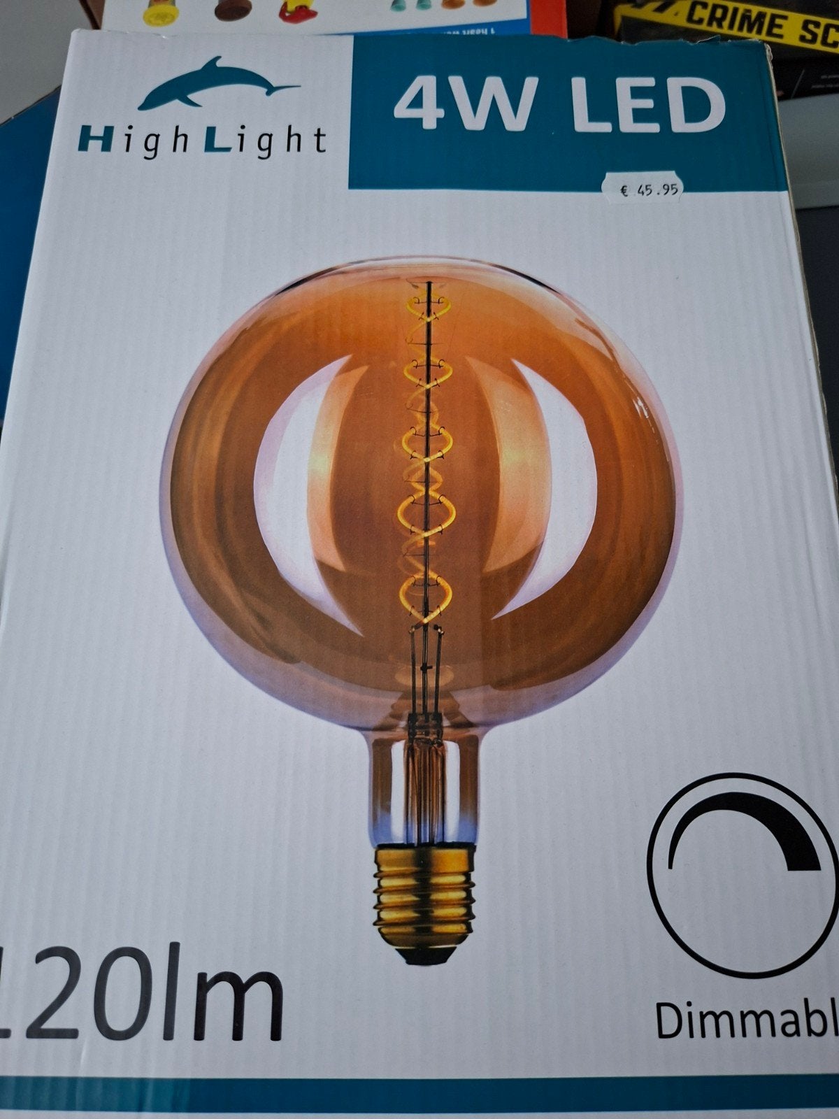HighLight 4W LED Globe E27 Dimbare Spiraal Lamp, Ophalen of Verzenden, Nieuw, E27 (groot), Led-lamp